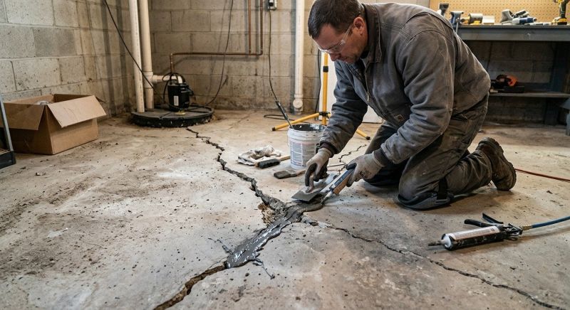 Cracked Basement Floor Repair in Sonoma, CA