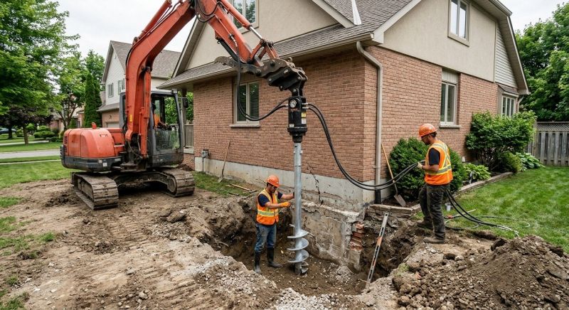 Helical Pile Installation in Sonoma, CA